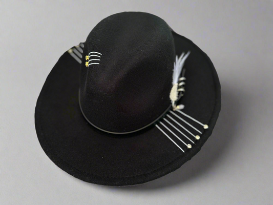Wide Brim Hat Libertad– Renacimiento Collection – Black