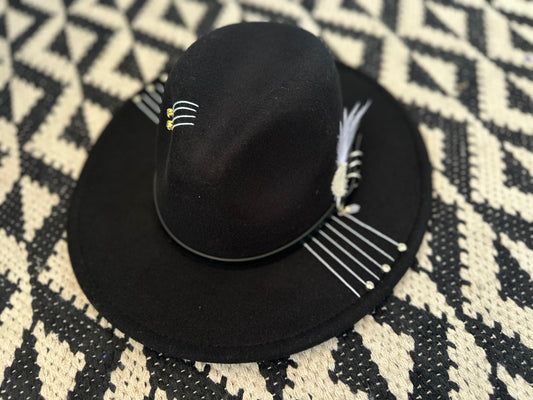 Wide Brim Hat Libertad– Renacimiento Collection – Black